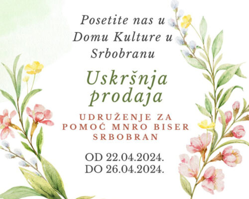 Uskršnja prodajna izložba Udruženja BISER